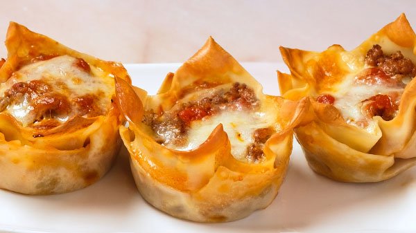 Crispy lasagna bites from the catering menu of The Rosemount Cafe in Toronto.