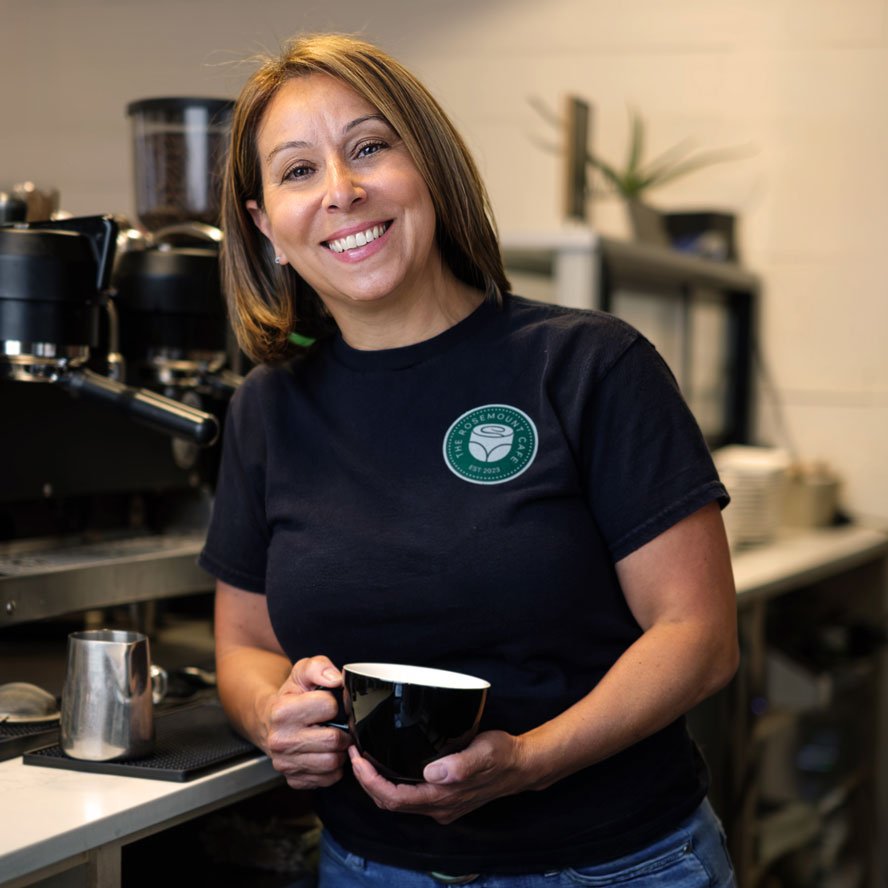 Patricia Rego, founder and owner of The Rosemount Cafe, a cozy bakery and cafe in Toronto.